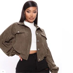 Women's Corduroy Jacket in Olive🫒 💚